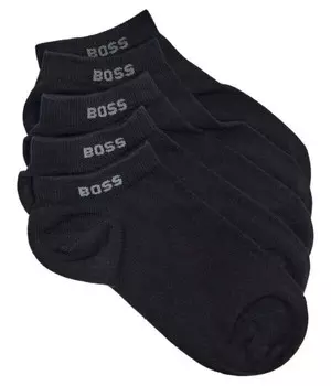 Носки женские Boss короткие с логотипом 5 шт, черный