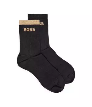 Носки женские Boss с люрексом 2 пары, черный