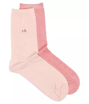 Носки женские Calvin Klein с монограммой 2 пары, розовый