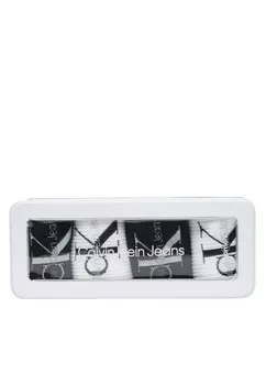 Носки женские Calvin Klein высокие 4 пары, черный/белый