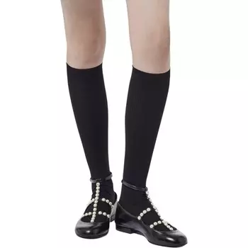 Носки женские Chanel выше колена, черный