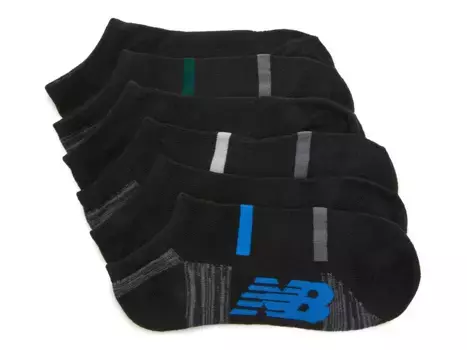 Носки женские New Balance легкие, непромокаемые, 6 шт., черные