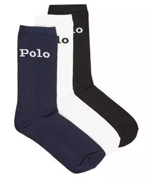 Носки женские Polo Ralph Lauren высокие 3 пары, мультиколор