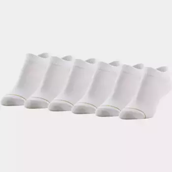Носки женские профессиональные 6 пар No Show Double Tab Athletic All Pro, цвет White