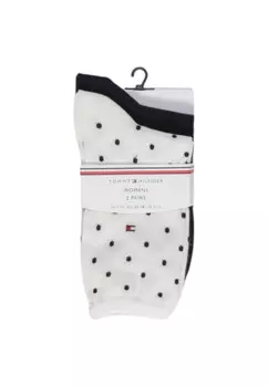 Носки женские Tommy Hilfiger короткие 2 пары, белый/синий