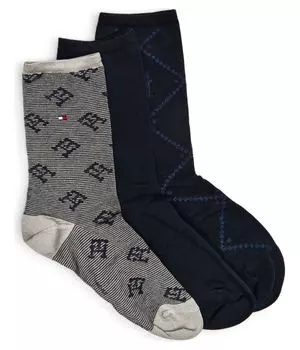 Носки женские Tommy Hilfiger с узором, синий/серый