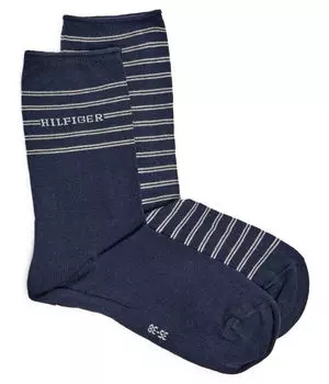 Носки женские Tommy Hilfiger в полоску 2 пары, синий