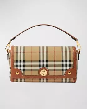 Note Маленькая сумка в клетку с ручкой сверху Burberry