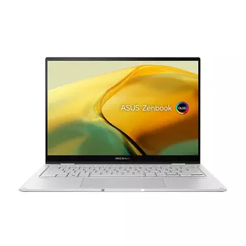 Ноутбук Asus ZenBook 14 Flip OLED, 14", 16 ГБ/512 ГБ, i5-1340P, Iris Xe Graphics, серебристый, английская клавиатура