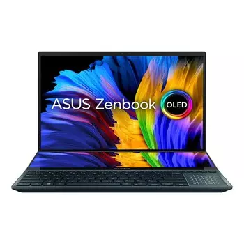 Ноутбук Asus ZenBook Pro Duo 15 OLED UX582, 15.6", 32ГБ/1ТБ, i9-12900H, RTX 3070Ti, синий, английская/арабская раскладка