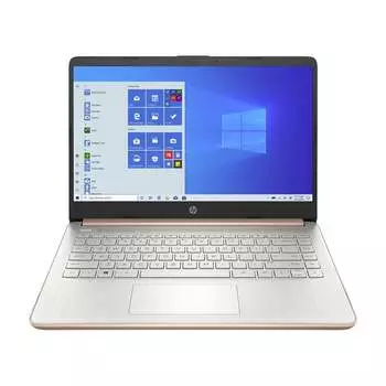 Ноутбук HP , 14" HD, 4ГБ/64ГБ, Celeron N4020, бледно-розовое золото/серебро, английская клавиатура