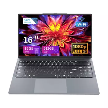Ноутбук KeeUiU Y10 Pro, 16", 16 ГБ/512 ГБ, i5-8210Y, UHD Graphics 617, серый, английская клавиатура