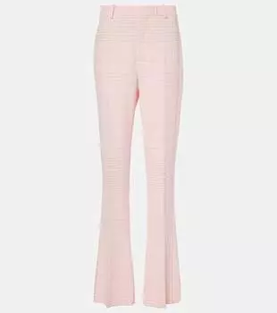 Ноутбук принтованные расклешенные брюки Bottega Veneta, Pink/Blue