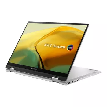 Ноутбук-трансформер Asus Zenbook 14 Flip OLED, 14", 16ГБ/1ТБ, i7-1360P, Intel Iris Xe, серебристый, английская раскладка