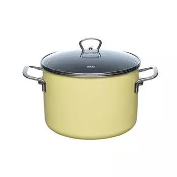 NOUVELLE PUR Кастрюля для мяса со стеклянной крышкой 6,5 л желтый Riess