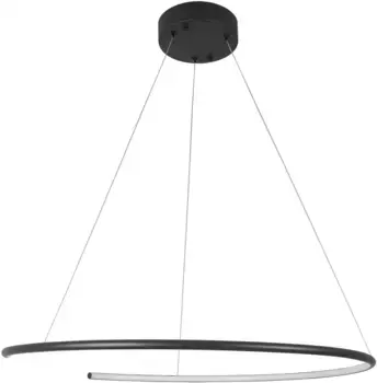 Nova Luce Светодиодный подвесной светильник "BREDA", 1 лампочка, источник света Светодиодный модуль | Светодиод прочно интегрирован 70,00 см, Высота: 200 см, черный
