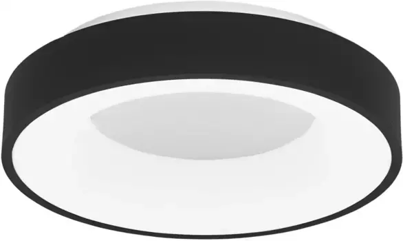 Nova Luce Светодиодный потолочный светильник "RANDO THIN", 1 лампочка, источник света Светодиодный модуль | Светодиод прочно интегрирован 38,00 см, Высота: 9 см, черный