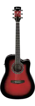 НОВАЯ Акустическая гитара Ibanez PF28ECE-TRS - Прозрачный красный солнечный свет PF28ECE-TRS Acoustic Electric Guitar