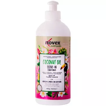 Novex Coconut Oil Leave-In Conditioner несмываемый кондиционер для сухих волос 300мл с кокосовым маслом, увлажняет, разглаживает