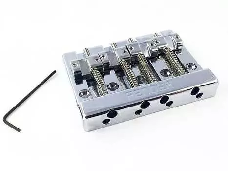 НОВЫЕ латунные седла Fender High Mass Bass BRIDGE Badass Style, хром 099-4408-000 NEW High Mass Bass BRIDGE Badass Style Brass Saddles, 099-4408-000