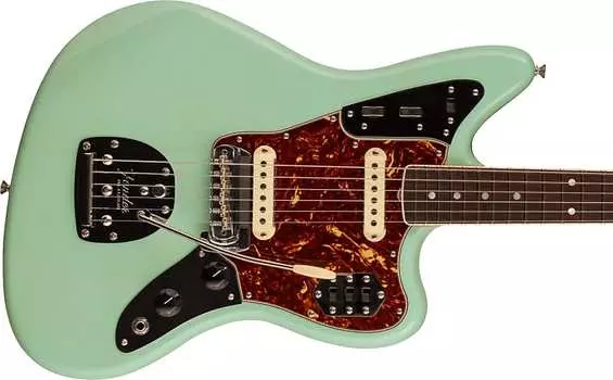 НОВЫЙ ! Fender '66 Jaguar Deluxe Closet Classic — Aged Surf Green — официальный дилер — предзаказ '66 Jaguar Deluxe Closet Classic, Rosewood Fingerboard