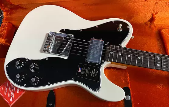 НОВЫЙ! Телекастер Fender American Vintage II '77 Custom с грифом из палисандра, цвет Olympic White, официальный дилер! 7,8 фунтов American Vintage II '77 Telecaster Custom with Rosewood Fretboard