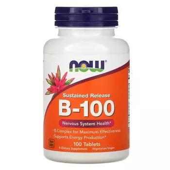 Now Foods B-100 с замедленным высвобождением 100 таблеток