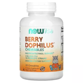 Now Foods Berry Dophilus Для детей 2 млрд. 120 жевательных таблеток