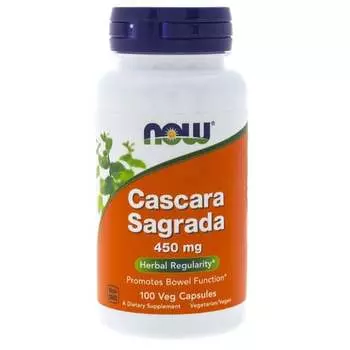 Now Foods, Биологически активная добавка Cascara Sagrada 450 мг, 100 капсул