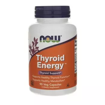 Now Foods, Биологически активная добавка Thyroid Energy, 90 капсул