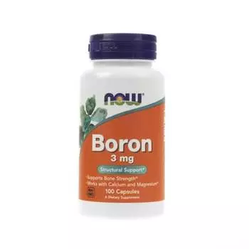 Now Foods, Бор 3 мг, 100 капсул