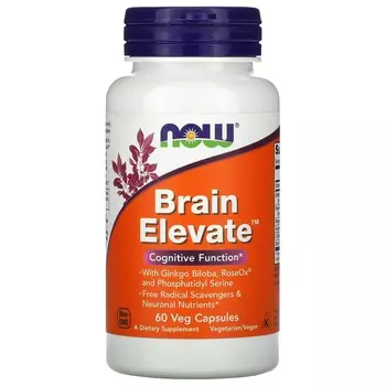 Now Foods Brain Elevate 60 растительных капсул