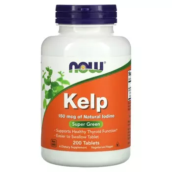 Now Foods Бурая водоросль 150 мкг 200 таблеток