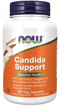 Now Foods, Candida Support, 180 капсул