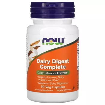 Now Foods Dairy Digest Complete 90 растительных капсул
