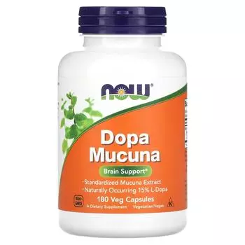 Now Foods Dopa Mucuna 180 растительных капсул