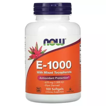 Now Foods E-1000 100 мягких таблеток