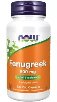 Now Foods, Fenugreek (Пажитник) 500 мг — 100 капсул