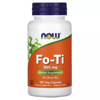 NOW Foods, Fo-Ti, He Shou Wu, горец многоцветковый 560 мг, 100 вегетарианских капсул
