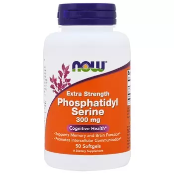 Now Foods Фосфатидилсерин Extra Strength 300 мг 50 желатиновых капсул