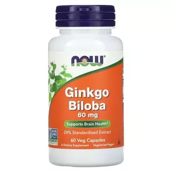 Now Foods Гинкго Билоба (60 мг) 60 вег капсул