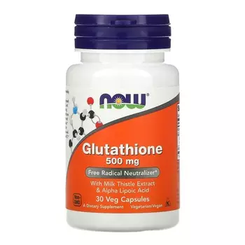 Now Foods Glutathione 500mg 30 Veg Caps