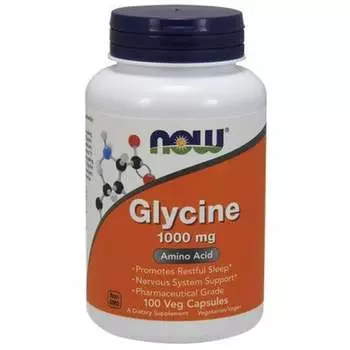 Now Foods, Glycine - Глицин 1000мг 100 капсул