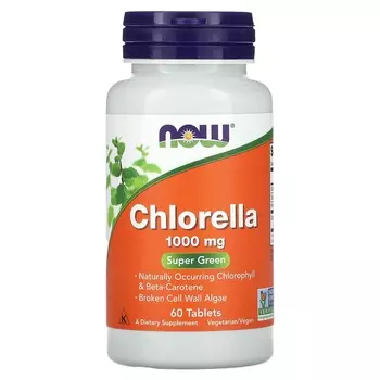Now Foods Хлорелла (1000 мг) 60 таблеток
