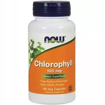 Now Foods, Хлорофилл, 100 мг, 90 капсул