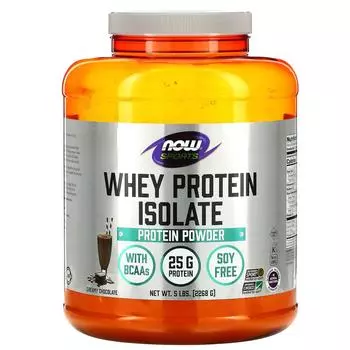 Now Foods Изолят сывороточного протеина для спортсменов голландский шоколад 5 фунтов (2268 г)