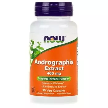 Now Foods, Экстракт андрографиса, 400 мг, 90 капсул