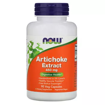 NOW Foods, Экстракт артишока, 450 мг, 90 растительных капсул