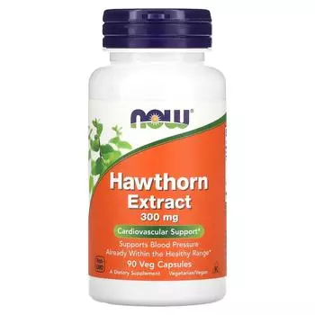 Now Foods Экстракт боярышника 300 мг 90 вегетарианских капсул