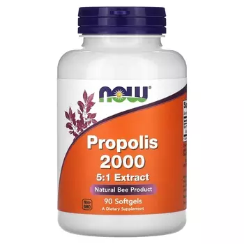 NOW Foods Экстракт прополиса 2000 5:1, 90 мягких таблеток